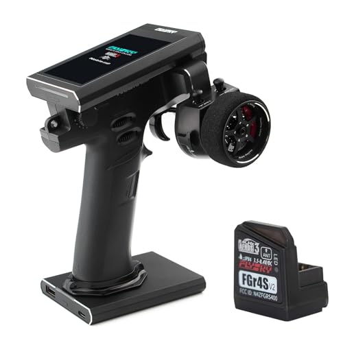 GoolRC Flysky Noble NB4+ 2.4GHz 8CH Radio Transmitter with FGr4S V2 Receiver, AFHDS 3 Protocol Remote Controller with Receiver for RC Car Boat