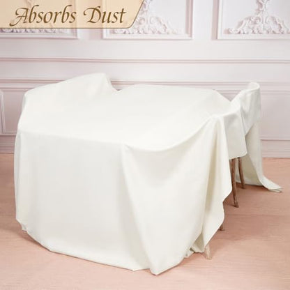 4 Pack Flaxen Waterproof Polyester Drop Cloths, 6 x 9 FT - color: Flaxen, size: 6 x 9 ft
