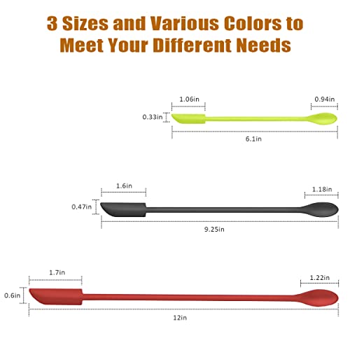 Silicone Spatula Set 6Pcs, Mini Jar Scraper for Makeup & Food - color: Color #3