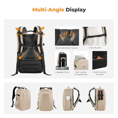 K&F CONCEPT Camera Backpack,Hardshell Photography DSLR Camera Bag - color: Khaki