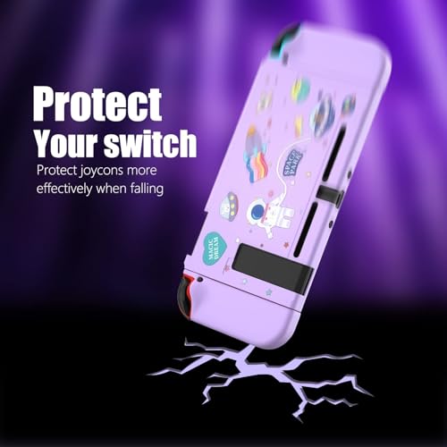ECHZOVE Case for Nintendo Switch, Soft TPU Protective Cover, Purple - color: Purple