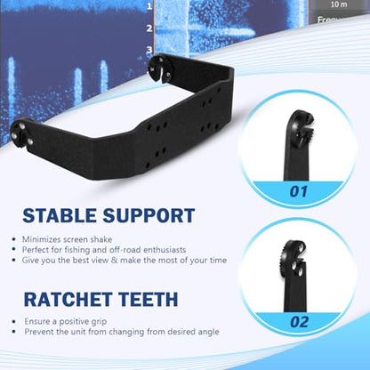 740149-1 Gimbal Bracket Mounting Bracket with Knobs Mounting Screws Fit for Helix 8 Helix 9 Helix 10 Fishfinders All Models - style: 740149-1