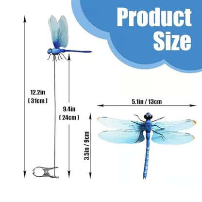 20 Pcs 5 Color Dragon Fly Clips, Visual Predator Deterrent Fake Dragonfly - color: 20 Pcs 5 Color