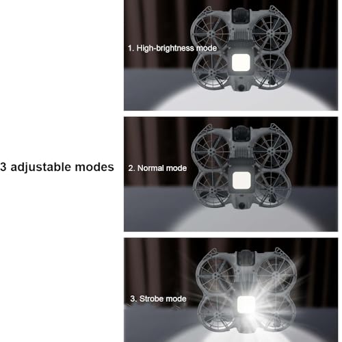 LED Night Flight Light for DJI Neo 2 Rechargeable Quick Release Navigation LED Night Lights Anti-Collision Warning Light Drone Landing Gear Protector with Three-Mode Lighting (Top Night Light) - color: Top Night Light