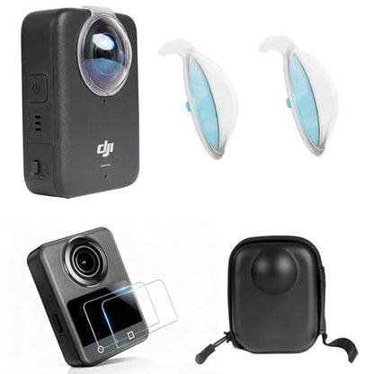PellKing Lens Guards for DJI Osmo 360,Lens Protector with Camera Case and Screen Protector Accessories Kit for DJI Osmo 360 Panorama Camera