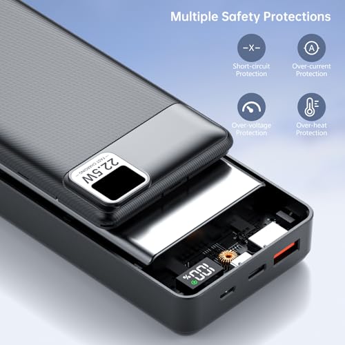 5V 2A 3A 20000mAh Battery Pack PD20W Fast Charging Power Bank - size: 20000mAh