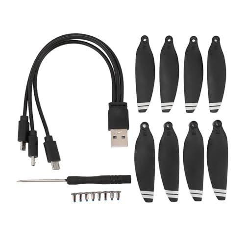 Acouto Professional Low Noise Replacement Propellers for Mini Series Drones, Compatible with E88 E58 Accessories Optimized