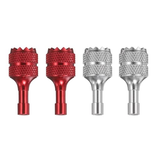 MECCANIXITY 2 Set Aluminum Controller Stick, Replacement Joystick Remote Controller Joystick Stick for Mini4 Pro Air3S Drone Remote Accessories, Burgundy/Silver - color: Burgundy/Silver