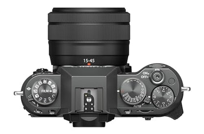 Fujifilm X-T50 Mirrorless Digital Camera XC15-45mmF3.5-5.6 OIS PZ Lens Kit - Charcoal Silver Bundle with Additional Accessories