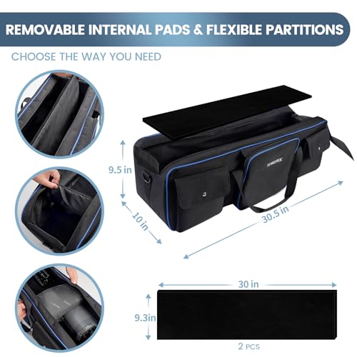 YOREPEK 30.5" Heavy Tripod Carrying Case Bag with 2 Padding Protective Pads - color: 30.5*9.5*9.5