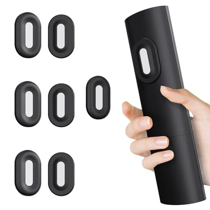 Silicone Magnetic Remote Control Holder Wall Mount for TV Fan 6 Pack - color: 6 Black, size: Oval