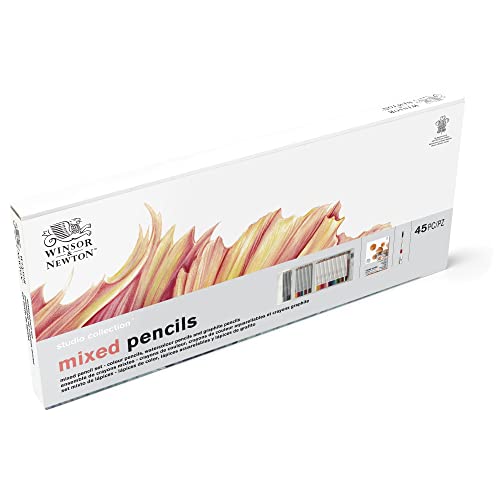 Winsor & Newton Studio Collection, Mixed Pencil Box Set, 45 piece - style: 45 Piece Mixed Pencil Set