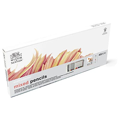 Winsor & Newton Studio Collection, Mixed Pencil Box Set, 45 piece - style: 45 Piece Mixed Pencil Set