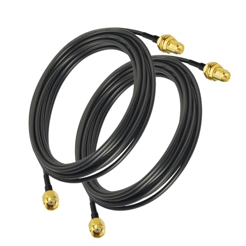 Superbat RP-SMA Extension Cable 10ft 2pack RG174 RPSMA Male to Female Cable - size: 10ft