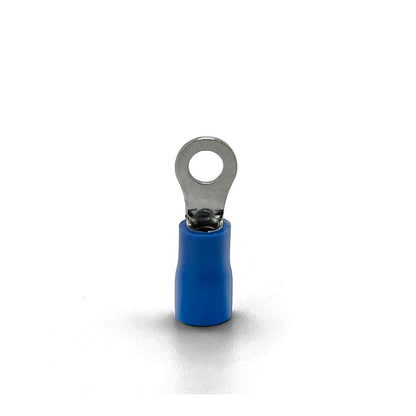 ANGSTROM #6 Bolt Ring Terminals, Insulated Electrical Crimp Connectors 100pcs (16-14ga Blue) - color: 16-14ga Blue, size: #6 Stud
