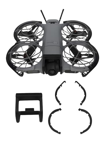 Propeller Guard Protector + Gimbal Bumper Guard for DJI Neo 2, UYRUREL DJI Neo 2 Drone 2-in-1 Protection Kit, Scratch-proof, Drop-proof, and Impact-resistant Accessories,Black.
