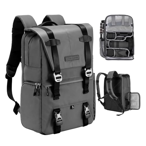 K&F CONCEPT Camera Backpack, 20L Camera Bags for Photographers - color: Grey