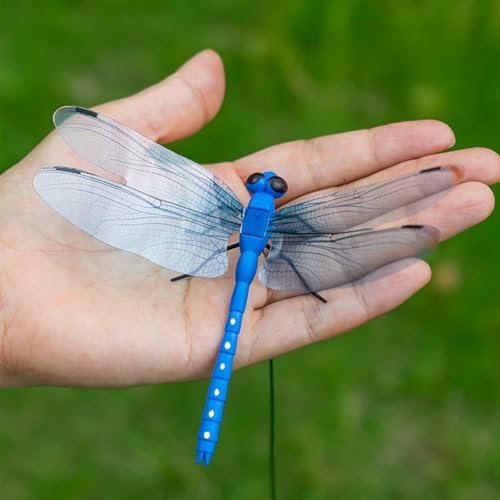 10 Pcs 5 Color Dragon Fly Clips, Visual Predator Deterrent Fake Dragonfly - color: 10 Pcs 5 Color