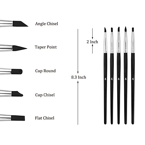 Sdanart Silicone Rubber Tip Paint Pens Brushes,Silicone Paint Brush,Size 4 - size: size 4