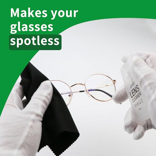 YEIN 4 Pairs Eyeglass Lens Cleaner Spray Kit with 2 Cloth, Anti-Static Cleaning Solution for Glasses&Sunglasses&Screens(Smaller) - size: 4 pairs