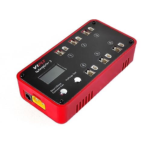 VIFLY WhoopStor V3 6-Port 1S LiPo Battery Storage Charger - color: Red