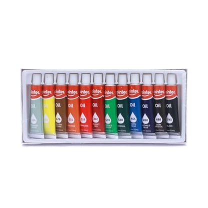 Pointer ArtPRO Oil Paint Set, 12 Colors, 0.4oz Tubes, Smooth Creamy Texture for Canvas and Fine Art