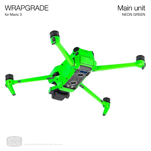 WRAPGRADE Skin Compatible with DJI Mavic 3 Pro (NEON Green) - color: Neon Green / Pro