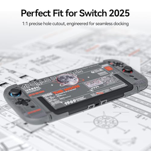 GeekShare Protective Shell Compatible with Switch 2 - color: The Moon-Black