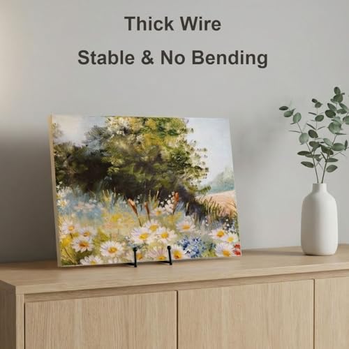3 Pack 6 Inch Plate Stands for Display, Metal Picture Frame Display Stand - size: 6 in