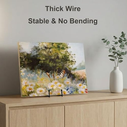 3 Pack 8 Inch Plate Stands for Display, Metal Picture Frame Display Stand - size: 8 in