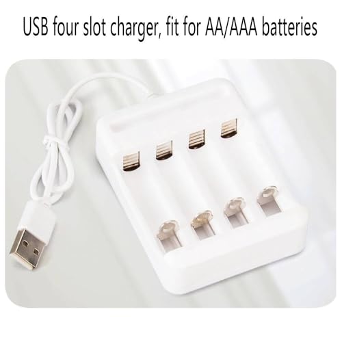 1 Pcs USB Battery Charger AA AAA Rechargeable Batteries Charger 4 Slot USB Plug Fast Battery Charging for AA AAA