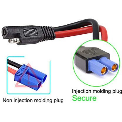 EC5 Female to SAE Connector,10AWG Power Adapter Cable - size: SAE-EC5-0.5FT
