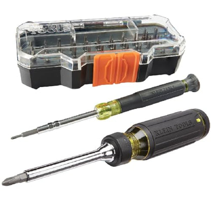 Klein Tools 80066 Precision Driver Set with Case, 2-Piece, Multi-Bit Screwdriver and All-in-One Multi-Function Repair Tool Set, 39 Bits Including Tamperproof Bits for Apple Products - style: Screwdriver Set and 15-in-1 Screwdriver