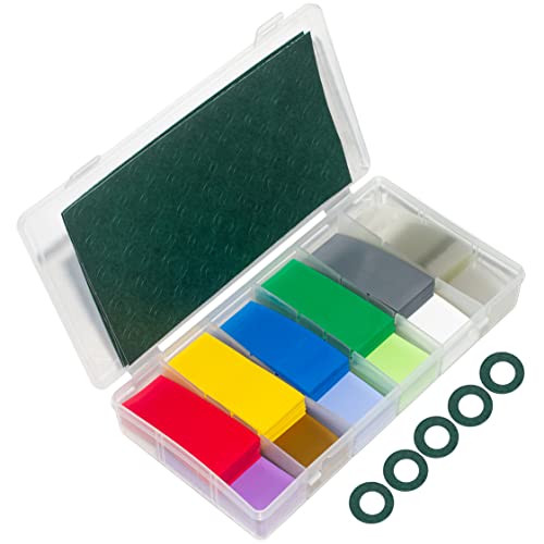 360 PCS 18650 Battery Sleeves Flat PVC Wrap Heat Shrink Tubing Tube(and 360 PCS Self-Adhesive Insulator Ring Cyan) - size: 18650