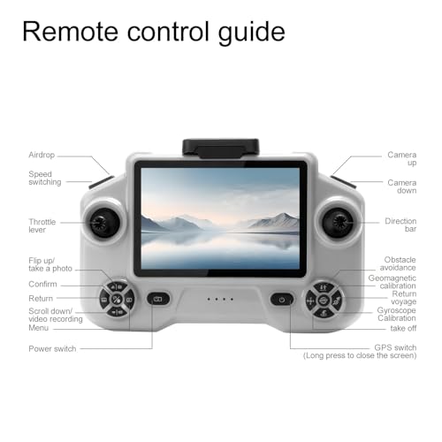 YL059 GPS Drone with 4K Camera for Adult EIS, 5G Drone with 4.3" HD Screen - color: Grey
