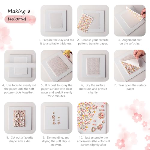 8 Pcs Halloween Transfer Paper for Polymer Clay, Skull Pumpkin Ghost Moon Spiders Pattern Water Transfer Sheet for Polymer Clay, Water Soluble Transfer Sheet for Earrings Jewelry Making 5.8X3.9 in - color: 8 PCS Halloween