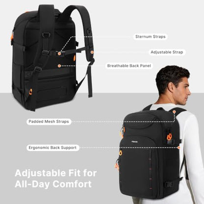 MOSISO 40L Travel Backpack, 17.3 Inch Carry On Laptop Backpack Luggage Bag