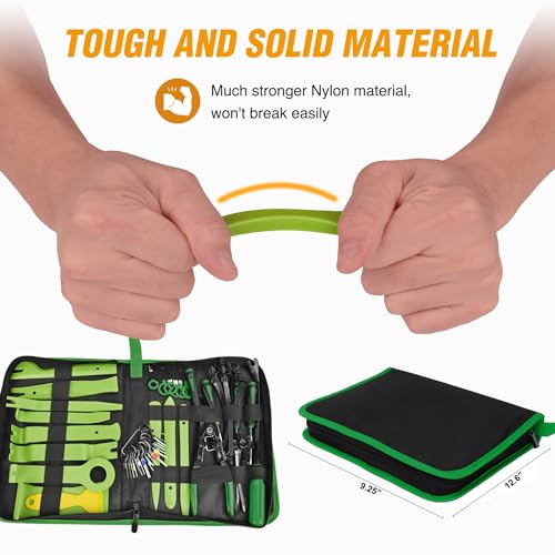 GOOACC 238Pcs Trim Removal Tool Auto Push Pin Bumper Retainer Clip Set - color: 120Pcs Clips + 118 Remover Green