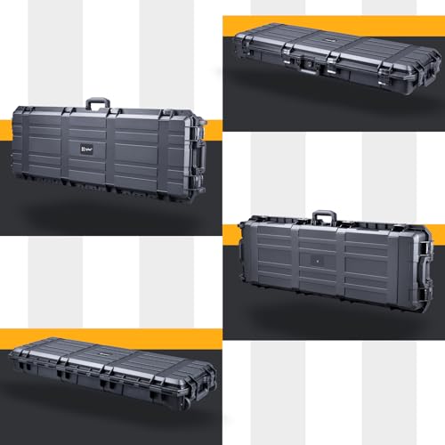Lykus HC-11010 Hard Case with Wheels and Foam, Inner Size 40.94*12.4*4.25in - size: HC-11010