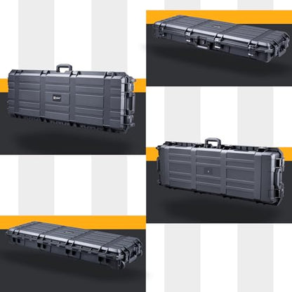 Lykus HC-11010 Hard Case with Wheels and Foam, Inner Size 40.94*12.4*4.25in - size: HC-11010