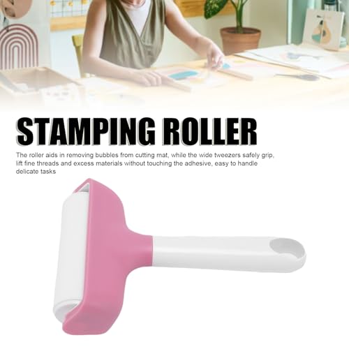 Pssopp Brayer Roller Printmaking Brayers Rubber Roller Brayer Rollers Hard Rubber,Rubber Roller Brayer for Printmaking Ink Wallpapers Stamping Gluing (Pink) - color: Pink