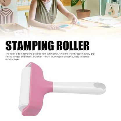 Pssopp Brayer Roller Printmaking Brayers Rubber Roller Brayer Rollers Hard Rubber,Rubber Roller Brayer for Printmaking Ink Wallpapers Stamping Gluing (Pink) - color: Pink