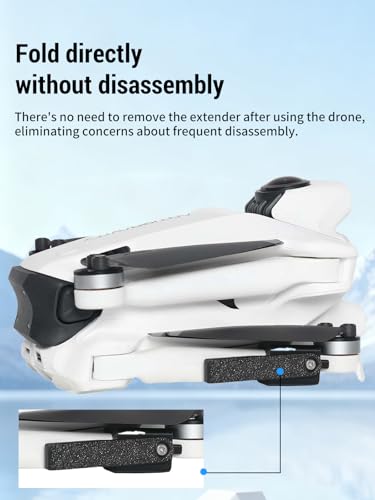 2-Pack Drone Landing Gear for Insta360 Antigravity A1, Lightweight Extension Legs Anti-Scratch Protector Bracket, Shockproof Plastic for Antigravity A1 Accessories (Black)