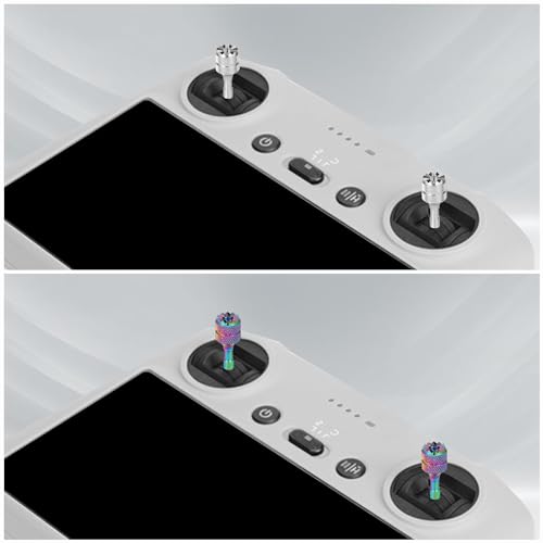 4pcs Mini Joystick Replacement Compatible with DJI Mini 3 Pro - color: Dazzling Color,silver
