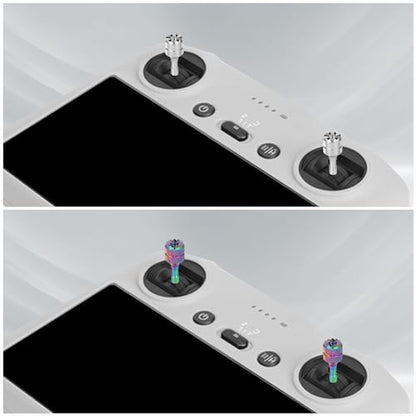 4pcs Mini Joystick Replacement Compatible with DJI Mini 3 Pro - color: Dazzling Color,silver