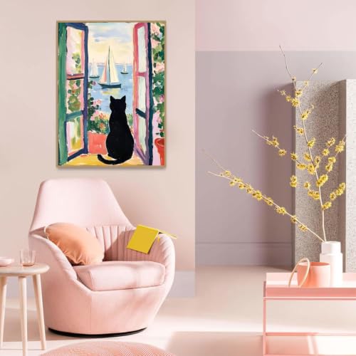 Black Cat Diamond Art Kits for Adults Diamond Painting Kit for Beginner - color: DP04356