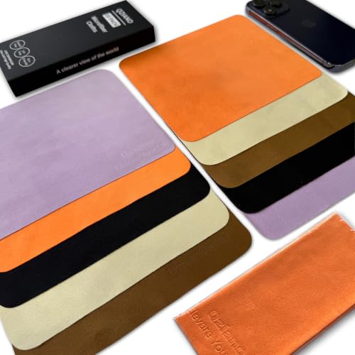10 Pack Microfiber Cleaning Cloths, Premium 110D Scratch-Free & Lint-Free Clean Cloth for Eyeglasses, Phone Screen, Camera Lens, VR/AR Headset, Car Mirror, Reusable & Washable (5 Colour, 6.9 * 5.7) - color: 5 Colour
