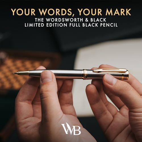 Wordsworth & Black Luxury Metal Mechanical Pencil 0.7mm for Writing, Silver - color: Silver Gold
