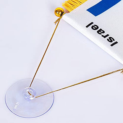 3 X 5 Inch Israel Window Hanging Flag Banners Decoration Cup Suction - color: Israel