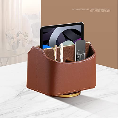 360° Swivel Remote Control Holder,TV Remote Caddy for Nightstand Table,Gold - color: coffee